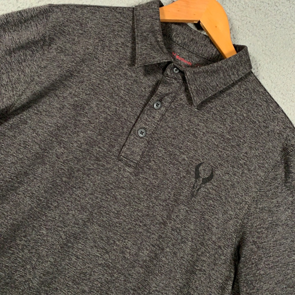 Badlands Every Wear LW Polo Shirt Mens Large Grey Short Sleeve Performance Logo